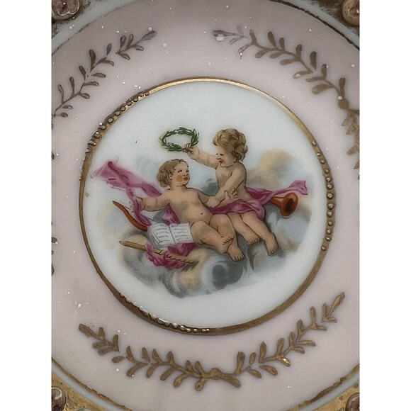 Lenwile-Ardalt Saucer Ring Dish Victorian Floral Saucer For Flat Cup - Picture 5 of 12